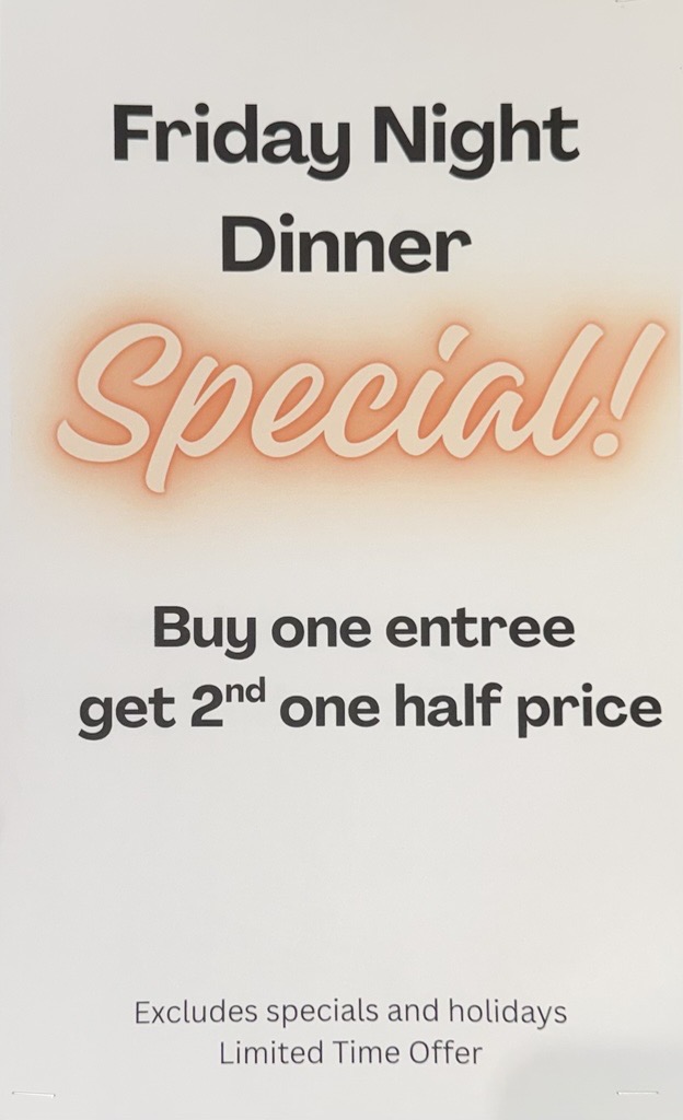 Friday Night Diner Specials